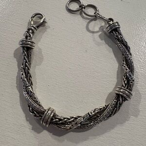 Sterling Silver Braided Bracelet Size 6.5-7.5 inches